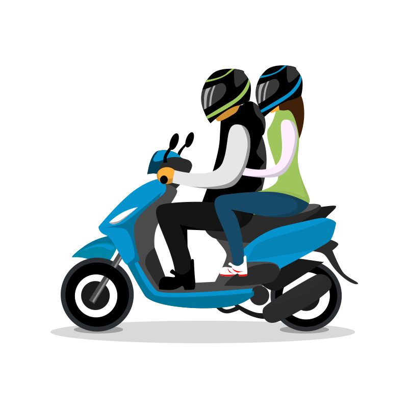two people on motorcycle