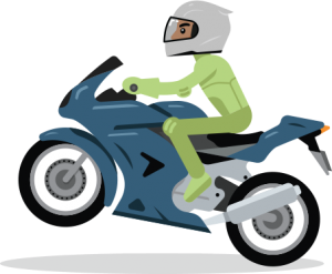 superbike with helmet 2